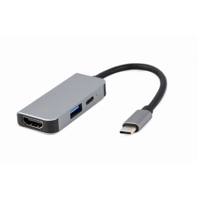 gembird USB Typ-C 3-in-1 Kombi-Adapter (Hub + HDMI + PD)