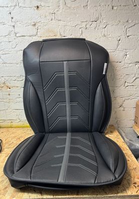 SUMEX Potenza Sitz Rückenlehne Schonbezug Universal Schwarz Grau Kunstleder