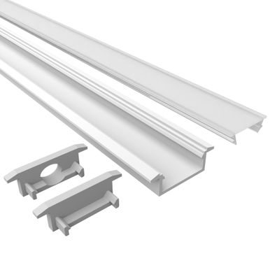 Led Alu Profil 2 m EF2 weiß Strip / Streifen 12 mm breit | Abdeckung mattiert