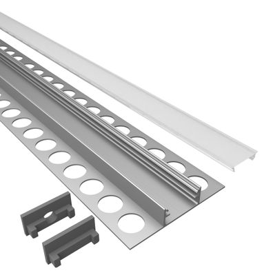 Led Alu Profil 2 m F1 Set Strip / Streifen 14 mm breit | Abdeckung mattiert