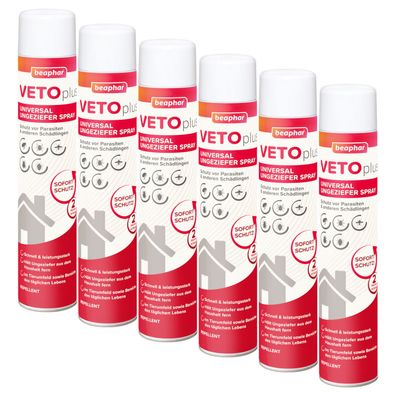 Beaphar VETOplus Universal Ungeziefer Spray - 6x 750 ml