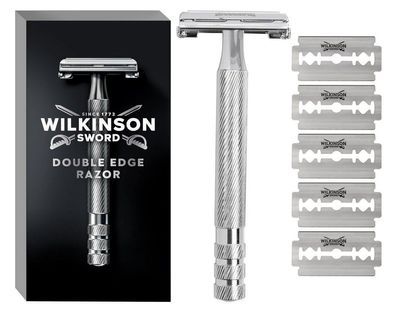 Wilkinson Sword Classic Vintage hochw. Rasierhobel 5 Doppelklingen Metallgriff