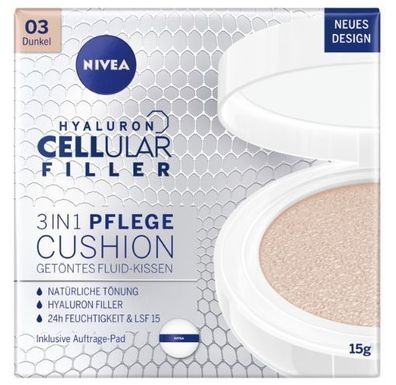 Nivea Hyaluron Cellular Filler - Damen Foundation 03 Dunkel, 15ml