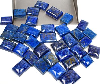 5 Stück Lapis Lazuli Emerald Cabochone ca. 40 Carat 10 bis 16 mm (L221025)