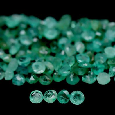 2 Stück brillante runde natürliche Smaragde 3,5 mm (SM22102141)