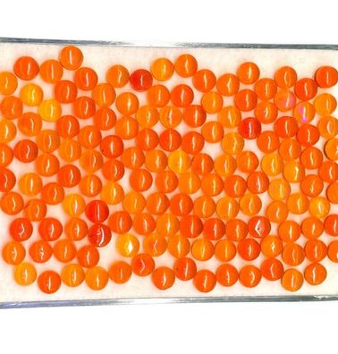 2 Stück brillante orange Opale Cabochone ca. 5 mm (O22102143)