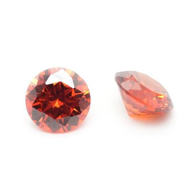 Loose orange Cubic Zirkonia Steine für die Schmuckherstellung 8 mm (CZ221025)