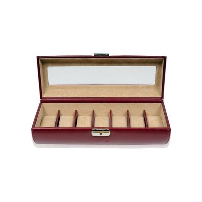 Windrose - Uhrenbox Merino 7 - Rot - 70040/217