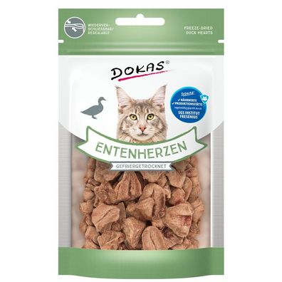 Dokas Cat Snack Entenherzen gefriergetrocknet 6 x 15g