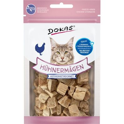 Dokas Cat Snack Hühnermägen gefriergetrocknet 6 x 12g