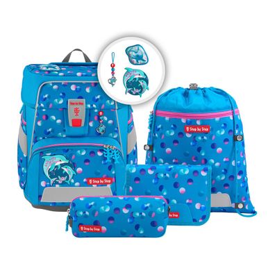 Step by Step SPACE Schulranzen-Set "Dolphin Finja", 5-teilig