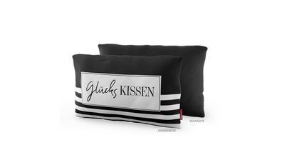 LaVida Kuschelkissen für Dich Glückskissen (schwarz-weiß)