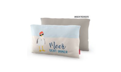 LaVida Kuschelkissen für Dich Meer geht immer (Möwe)