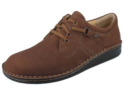 FINN Comfort Vaasa Herren Halbschuhe Schnürschuhe brau nut Nubukleder