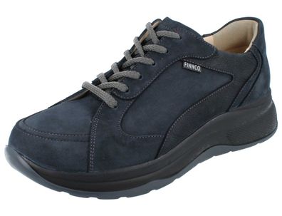 FINN Comfort FINNCO Piccadilly Damen Herren Sneaker Schnürschuhe blau Nubukleder