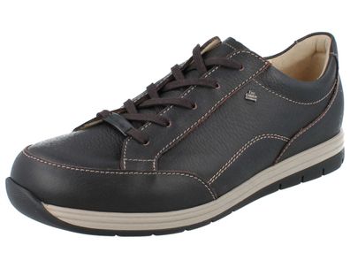 FINN Comfort Osorno Herren Halbschuhe Schnürschuhe dunkelbraun Glattleder