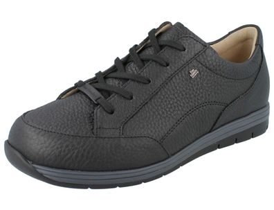 FINN Comfort Osorno Herren Halbschuhe Schnürschuhe schwarz Hillcrest Glattleder