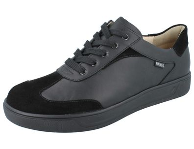 FINN Comfort FINNCO Interlagos Damen und Herren Sneaker schwarz Leder