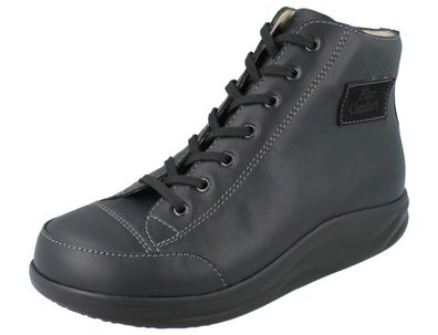 FINN Comfort Finnamic Holten Damen Halbschuhe hoch schwarz Glattleder