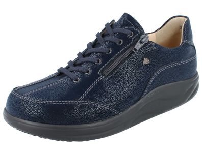 FINN Comfort Finnamic Otaru Damen Halbschuhe mit Zipper nightblue Nubukleder