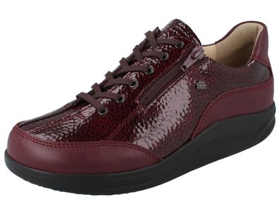 FINN Comfort Finnamic Otaru Damen Halbschuhe Schnürschuhe dunkelrot Lackleder