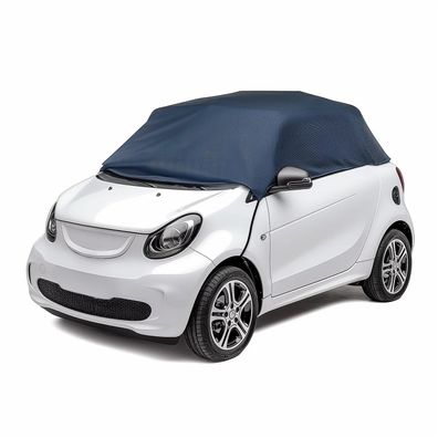 Halbgarage Kleinwagen 215×146×55 cm - Abdeckplane kompatibel Smart ForTwo Blau
