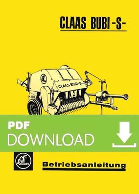Betriebsanleitung Claas Presse BUBI s