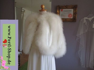 Braut Cape, Umhang, Stola, Marabu-Cape, Secondhand