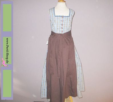 Dirndl mit Schürze Jugend Tracht, r.152, gebr., Karo, blau