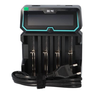 XTAR X4 Ladegerät – Schnellladegerät mit LCD & USB-Ausgang