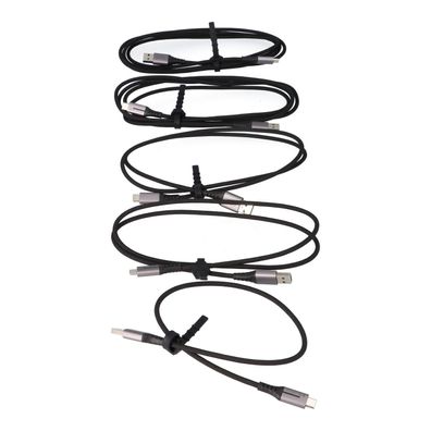 Ladekabel USB C, 5x 3,1A USB C auf USB Kabel, QC3,0 USB-C Schnellladekabel Nylon