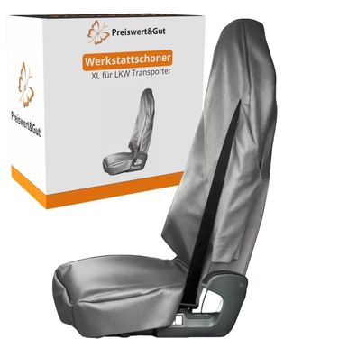 LKW Sitzbezug Universal - Werkstattschoner Kunstleder schwarz wasserdicht & robust