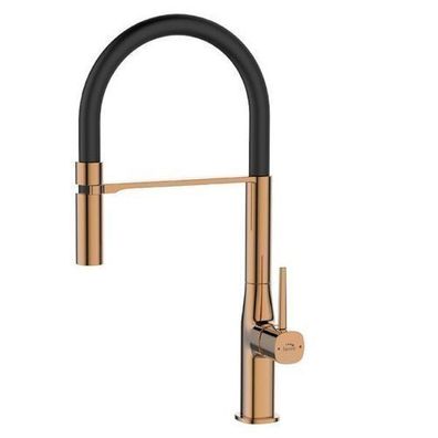 Küchenarmatur Wasserhahn POLA Küchenmischer Magnetgriff für Küche Schwarz-Rosegold