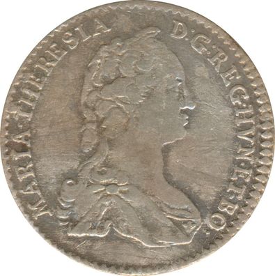 Österreich 6 Kreuzer 1744 Maria Theresia Silber*