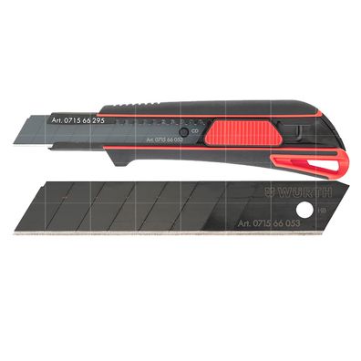 1x WUERTH 2K-CUTTER INKL 3 Klingen + 10 Abbrechklingen 2K Messer extrem scharf