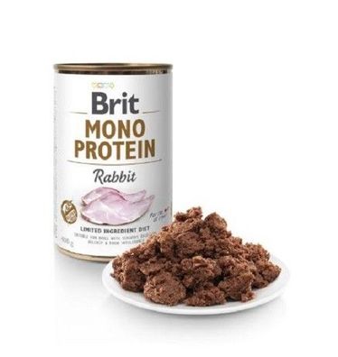 Brit Mono Protein Kaninchen 400g Hypoallergenes Nassfutter für Hunde Hundefutter