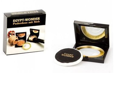 Egypt-Wonder Puderdose mit Sieb und Qaste
