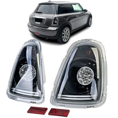 LED Rückleuchten Klarglas Schwarz für Mini One Cooper R56 2006-2010