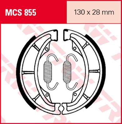 MCS855 Bremsbacken 130x28 Honda Hyosung Kawasaki Sinnis PGO Suzuki