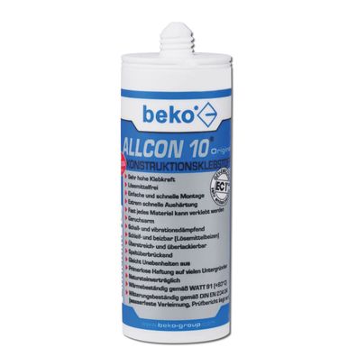 beko Allcon 10 Konstruktionsklebstoff 150ml Montagekleber Baukleber Alleskleber