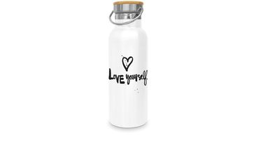 ppd Paperproducts Design Steel Bottle Isolierflasche 500 ml Love yourself