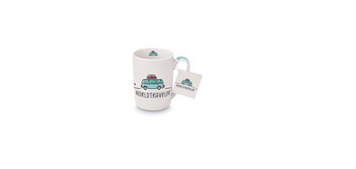 ppd Paperproducts Design Henkelbecher Mug 350 ml Worldtraveler