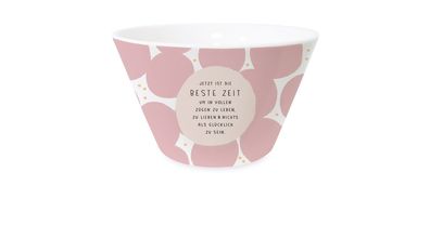 Schreibkram Manufaktur Müsli-Schale Porzellan 14 cm H 9 cm Jetzt ist die beste Zeit u