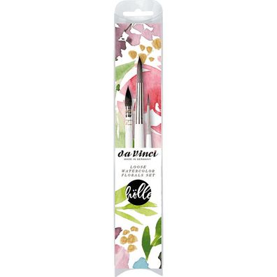 da Vinci Aquarellpinsel | Set Frau Hölle & da Vinci, Loose Watercolor Florals