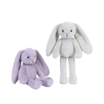 BobyBobo Plüschspielzeug Hase in Grau und Lila 42 cm Kuschelige Stofftiere