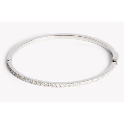 Armreif Ø 17cm - Edelstahl - Kristalle