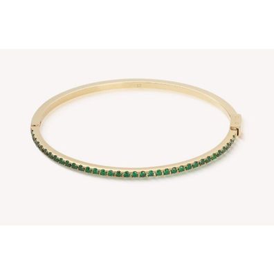 Armreif Ø 17cm - Edelstahl gold - grün