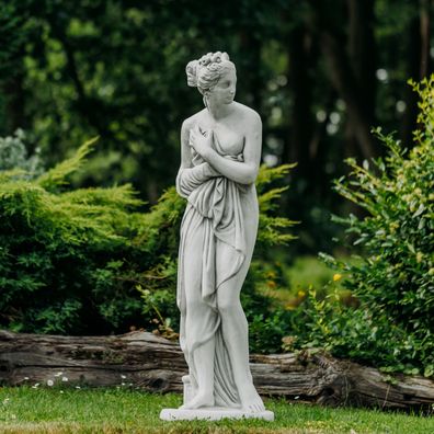 Große massive Statue Pandora Steinfigur Gartendeko aus Steinguss frostfest