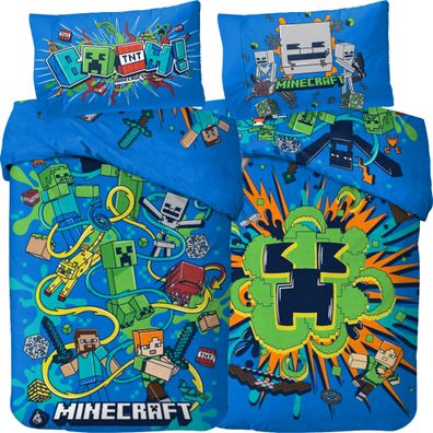 Minecraft Bettwäsche Slurp Blast Biber / Flanell