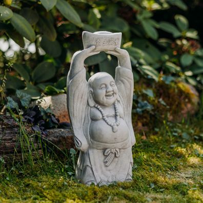 Lustige Gartendeko glücklicher Stein Buddha Mönch Feng Shui Gartendeko frostfest